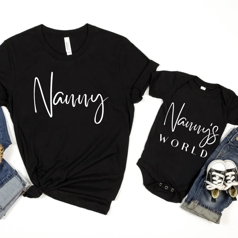 Nanny & Nanny's World Wave T-Shirt & Bodysuits grandma outfits sale