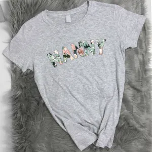 Nanny Floral Print T-Shirt grandma outfits sale