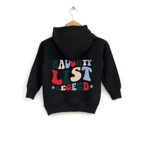 Naughty List Legend Kids Back Logo Hoodie boys fashion clearance