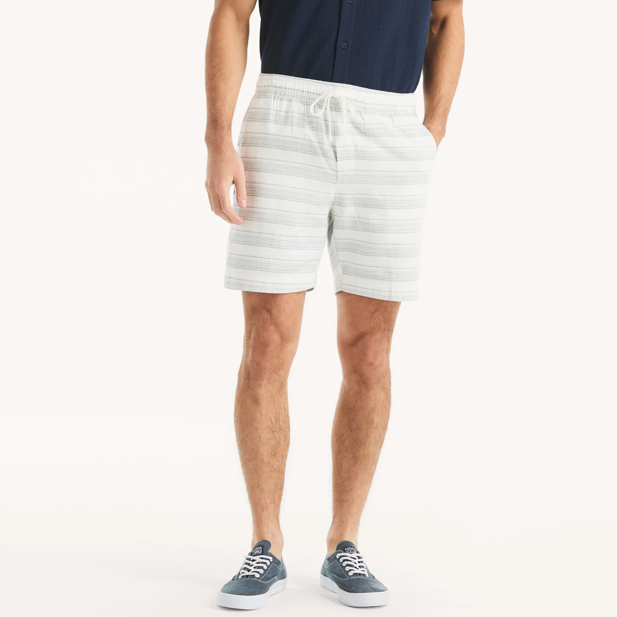 Nautica Mens 7" Striped Short