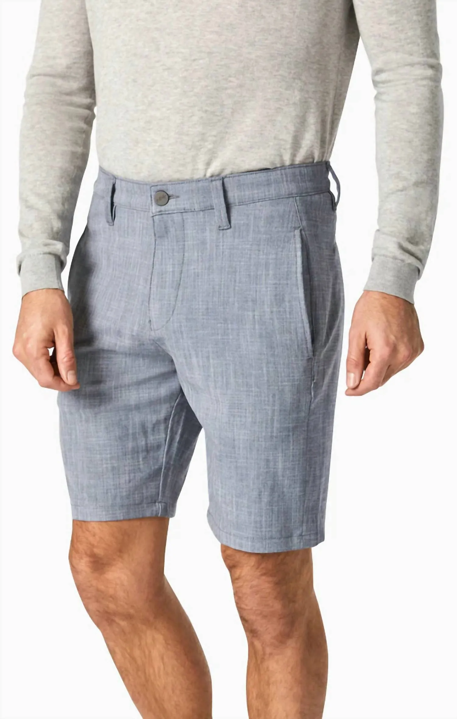Nevada Shorts In Grey Cross Twill