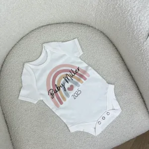 New Arrival 2025 Rainbow Personalised Baby Vest cheap baby clothes online