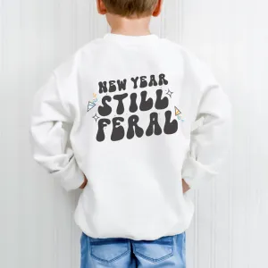 New Year Still Feral Back Logo Kids Sweatshirt boys fashion clearance