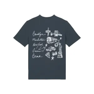 New York Sketch Front & Back Graphic T-Shirt dad hats promo code