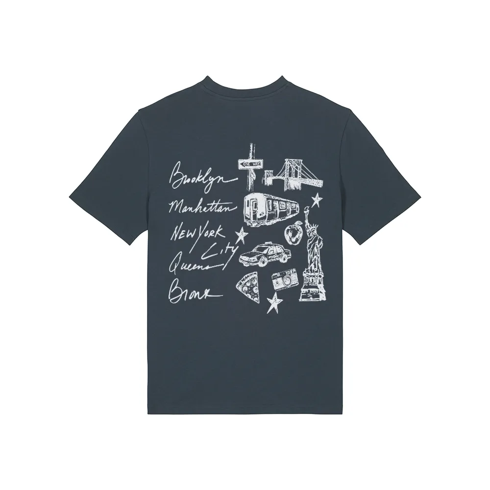New York Sketch Front & Back Graphic T-Shirt dad hats promo code