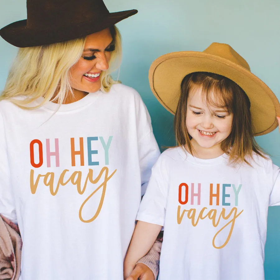 Oh Hey Vacay Matching White T-Shirts maternity dresses promo