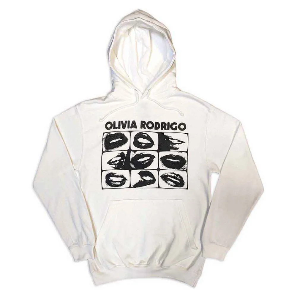 Olivia Rodrigo Threshold Lips Grid Hoodie discount girls tops