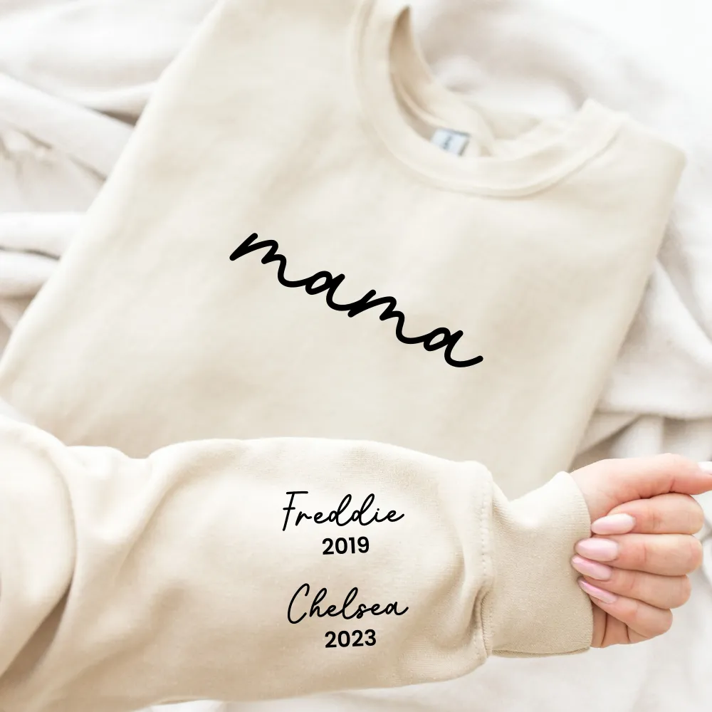 On My Sleeve Personalised Mama Sweatshirt postpartum clothes sale