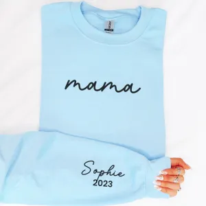 On My Sleeve Personalised Mama Sweatshirt postpartum clothes sale