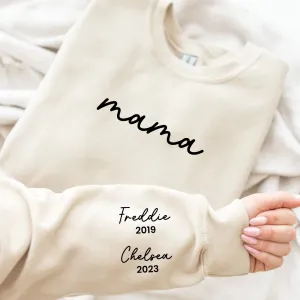 On My Sleeve Personalised Mama Sweatshirt postpartum clothes sale