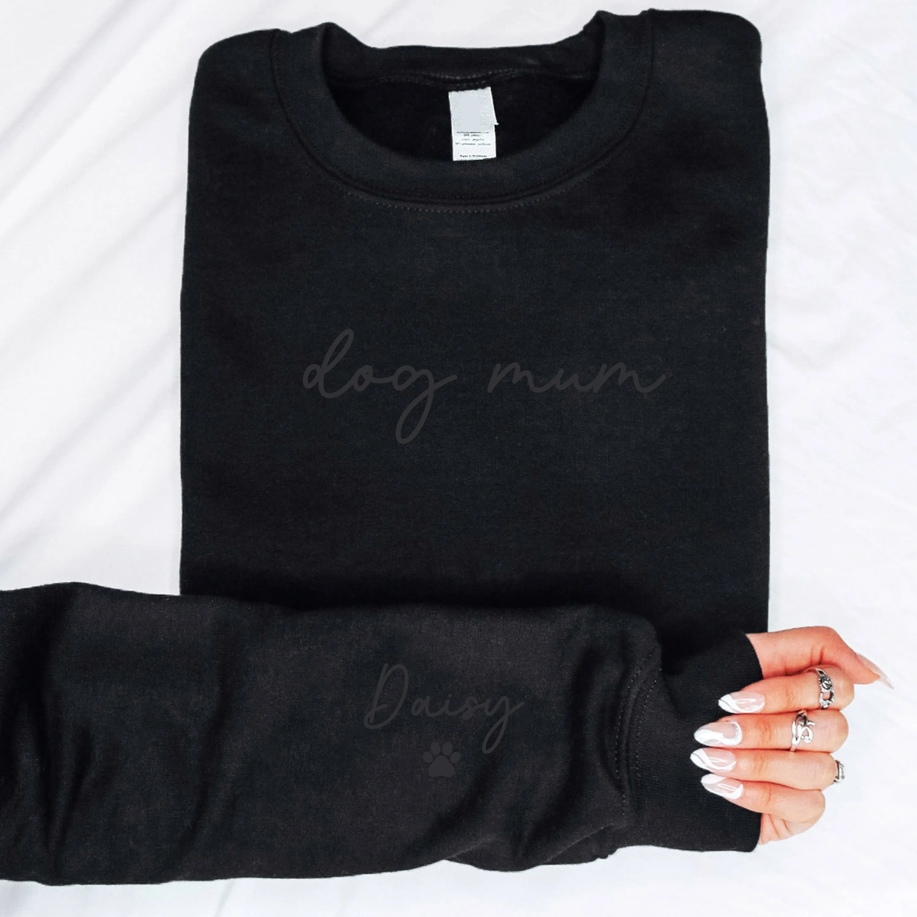On My Sleeve Personalised Tonal Dog Mum Sweatshirt postpartum clothes sale