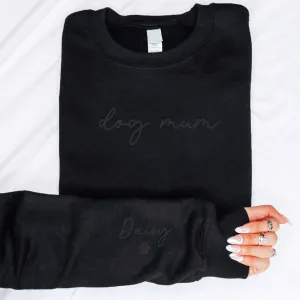 On My Sleeve Personalised Tonal Dog Mum Sweatshirt postpartum clothes sale