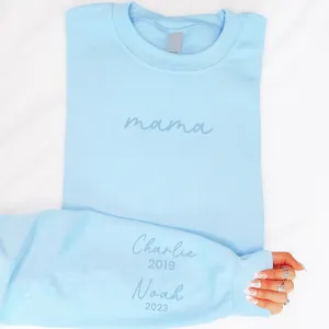 On My Sleeve Personalised Tonal Mama Sweatshirt postpartum clothes sale