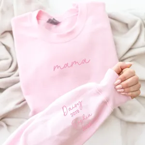 On My Sleeve Personalised Tonal Mama Sweatshirt postpartum clothes sale
