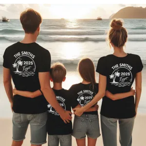 On Our Hols 25- Personalised Back Logo Family Matching T-Shirts- Black maternity leggings online