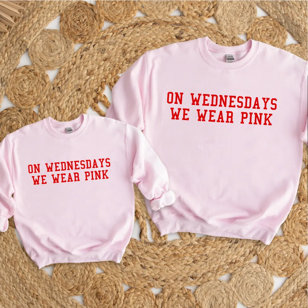 On Wednesdays We Wear Pink Matching Sweatshirts breastfeeding tops cheap