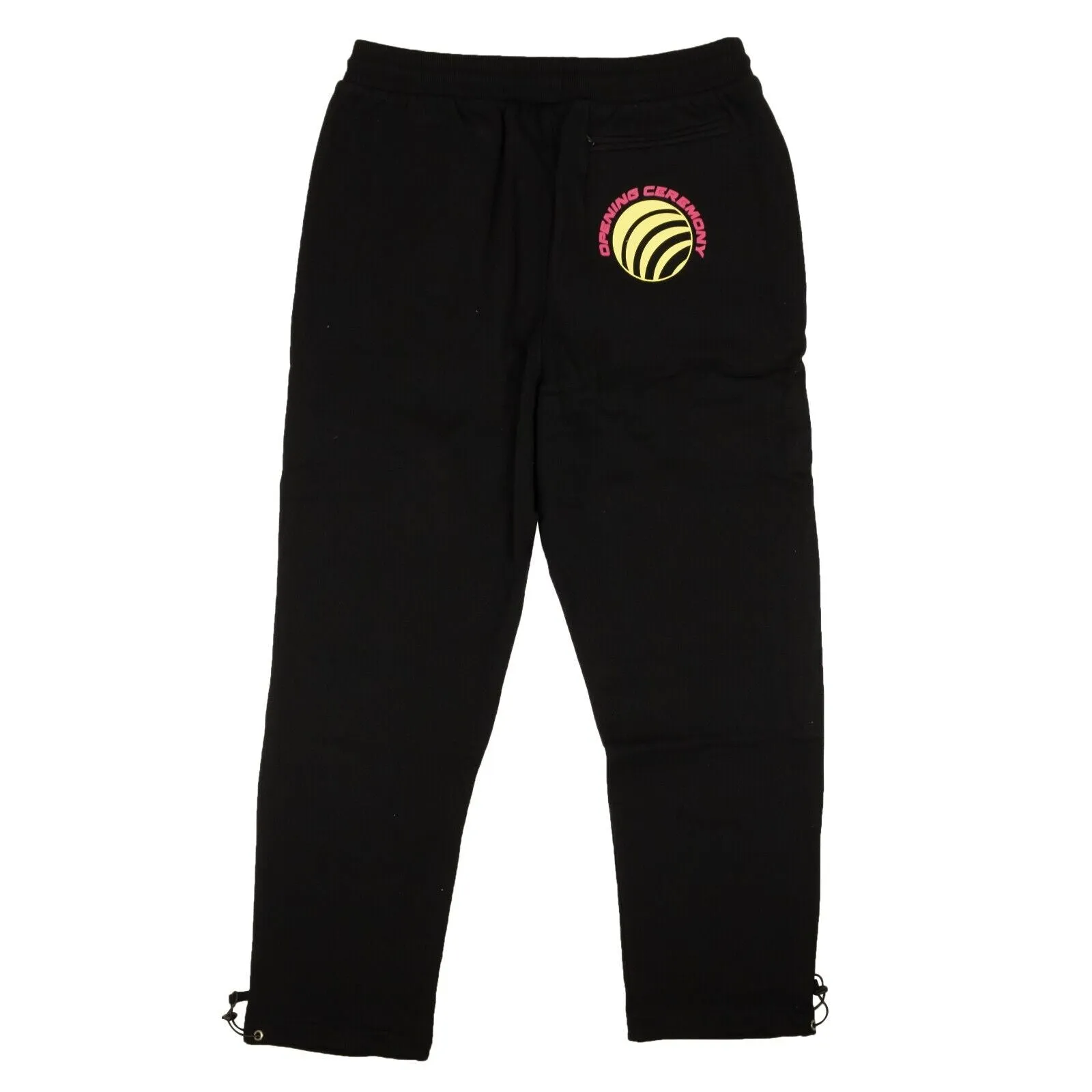 OPENING CEREMONY Black Cotton Logo Relax Fit Sweatpants
