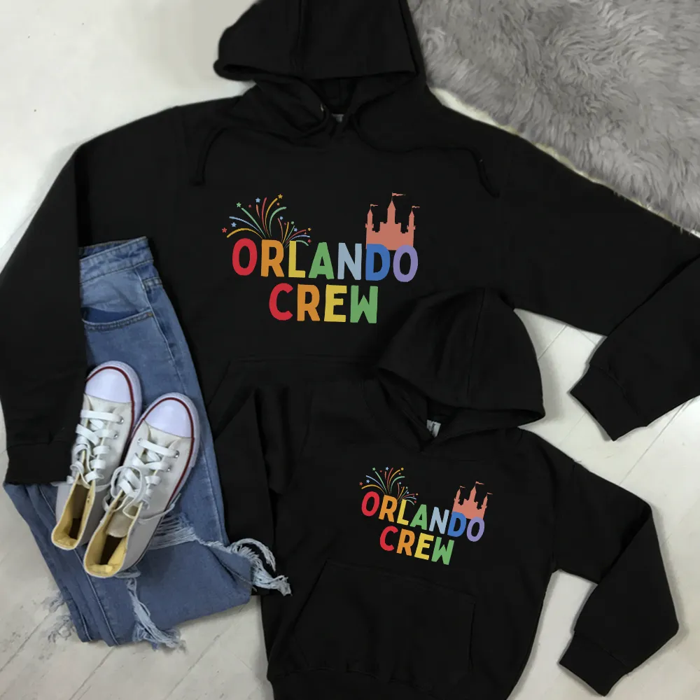 Orlando Crew Family Matching Black Hoodies maternity wear outlet