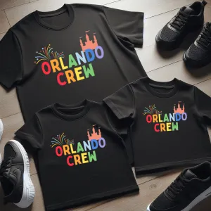 Orlando Crew Family Matching Black T-Shirts mens dad clothes online