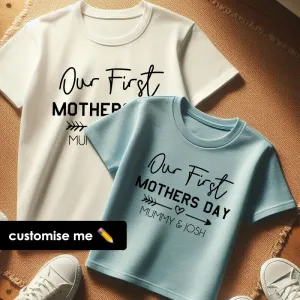 Our First Mothers Day Personalised Mum & Baby T-Shirts baby bump outfits discount