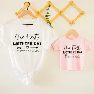 Our First Mothers Day Personalised Mum & Baby T-Shirts maternity wear outlet