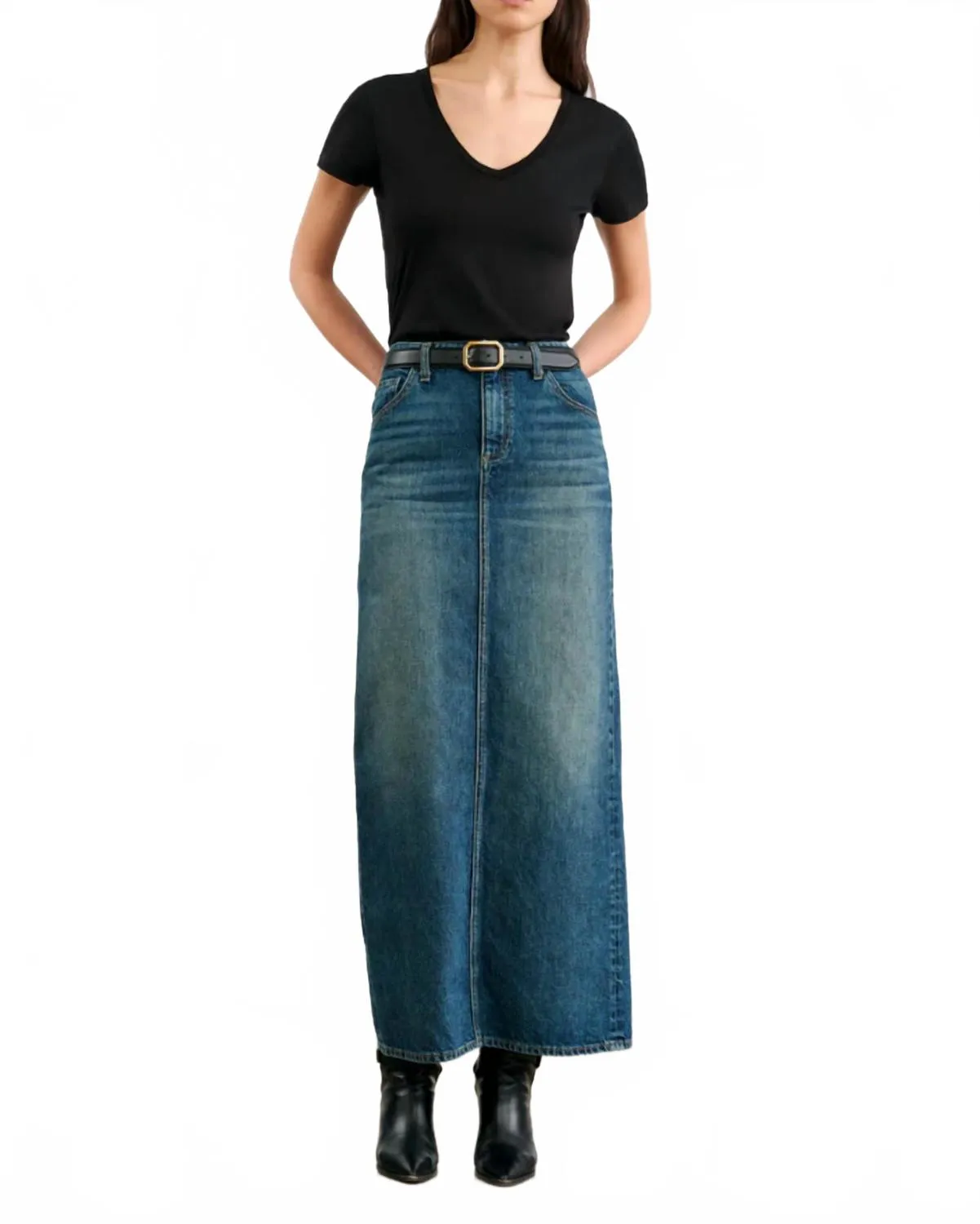 Ozzy Denim Skirt In Simon Wash