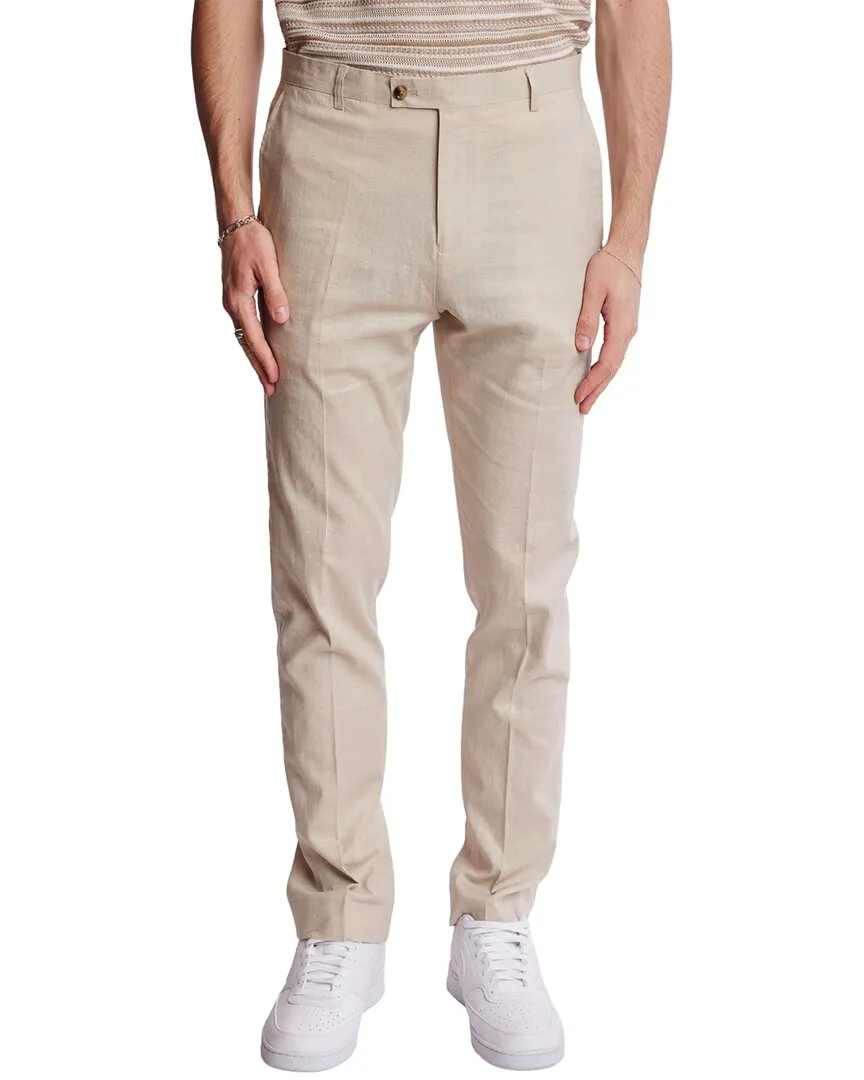 Paisley & Gray Downing Slim Fit Linen-Blend Pant