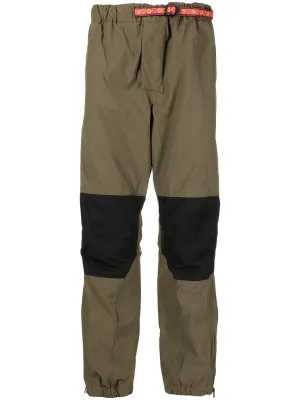 Panelled Drawstring-Waist Straight-Leg Trousers cheap bottoms online shop