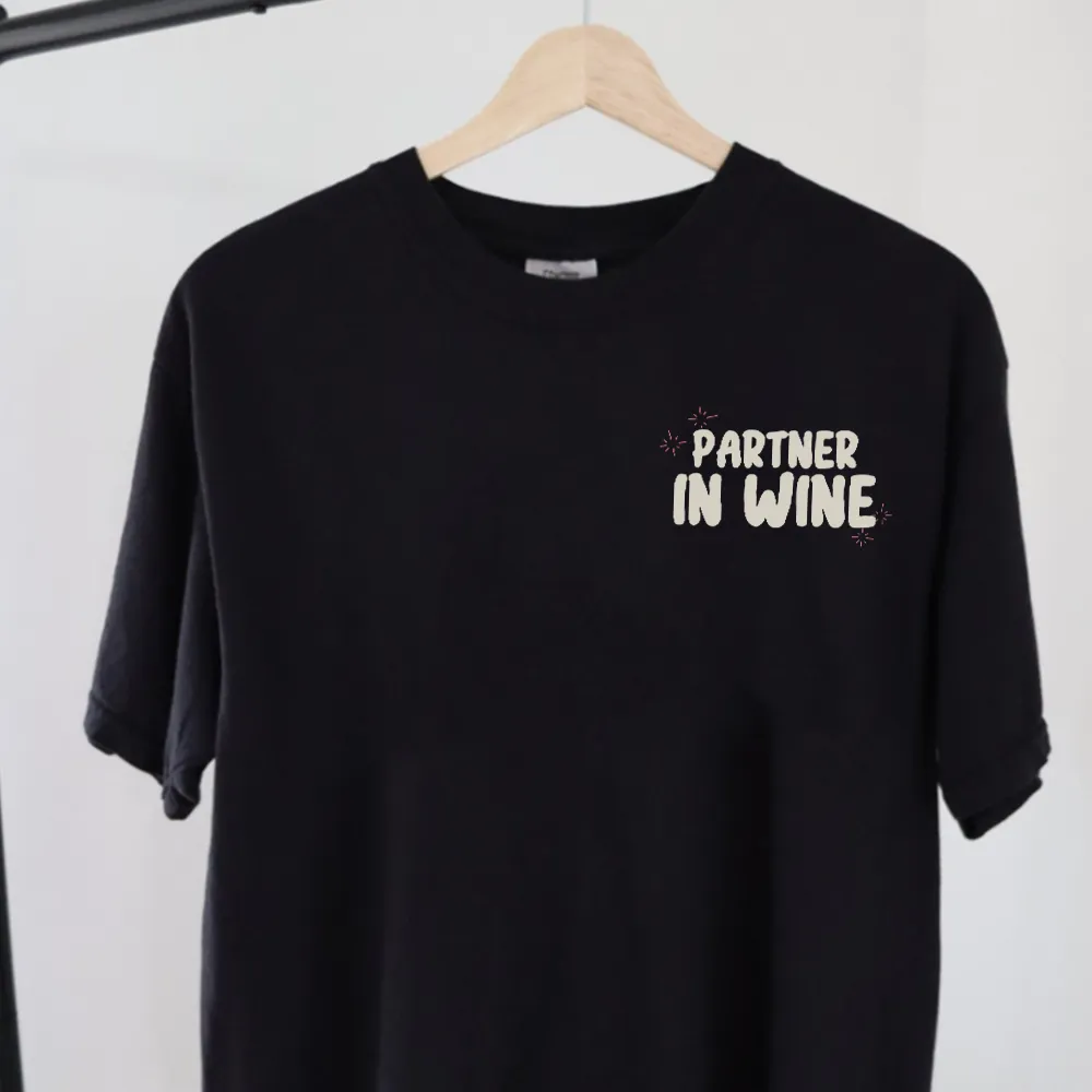 Partner In Wine Women's Front & Back Graphic T-Shirt