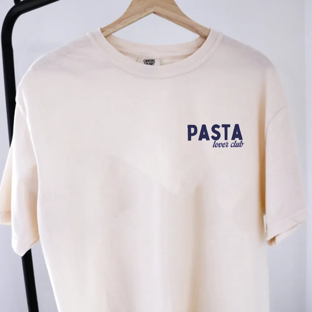 Pasta Lover Club Graphic Front & Back T-Shirt