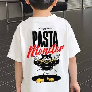 Pasta Monster Back Graphic T-Shirt girls pajamas promo