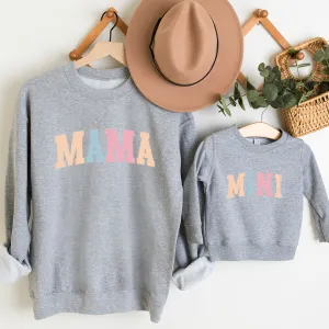 Pastel Mama & Mini College Matching Grey Sweatshirts nursing tops best deals