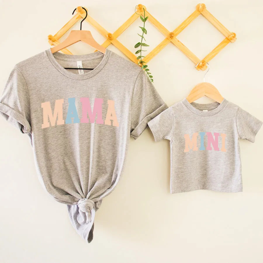 Pastel Mama & Mini College Matching Grey T-Shirts maternity leggings online