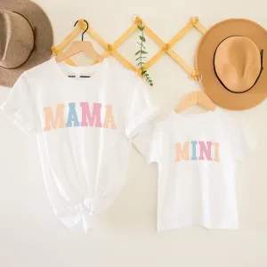 Pastel Mama & Mini College Matching White T-Shirts maternity leggings online
