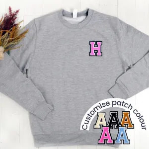 Patch 22 Adults Heather Grey Initial Sweatshirt postpartum clothes sale