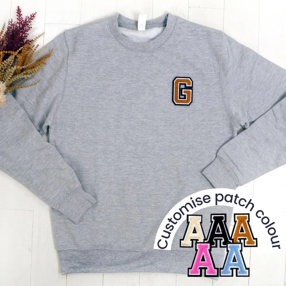 Patch 22 Adults Heather Grey Initial Sweatshirt