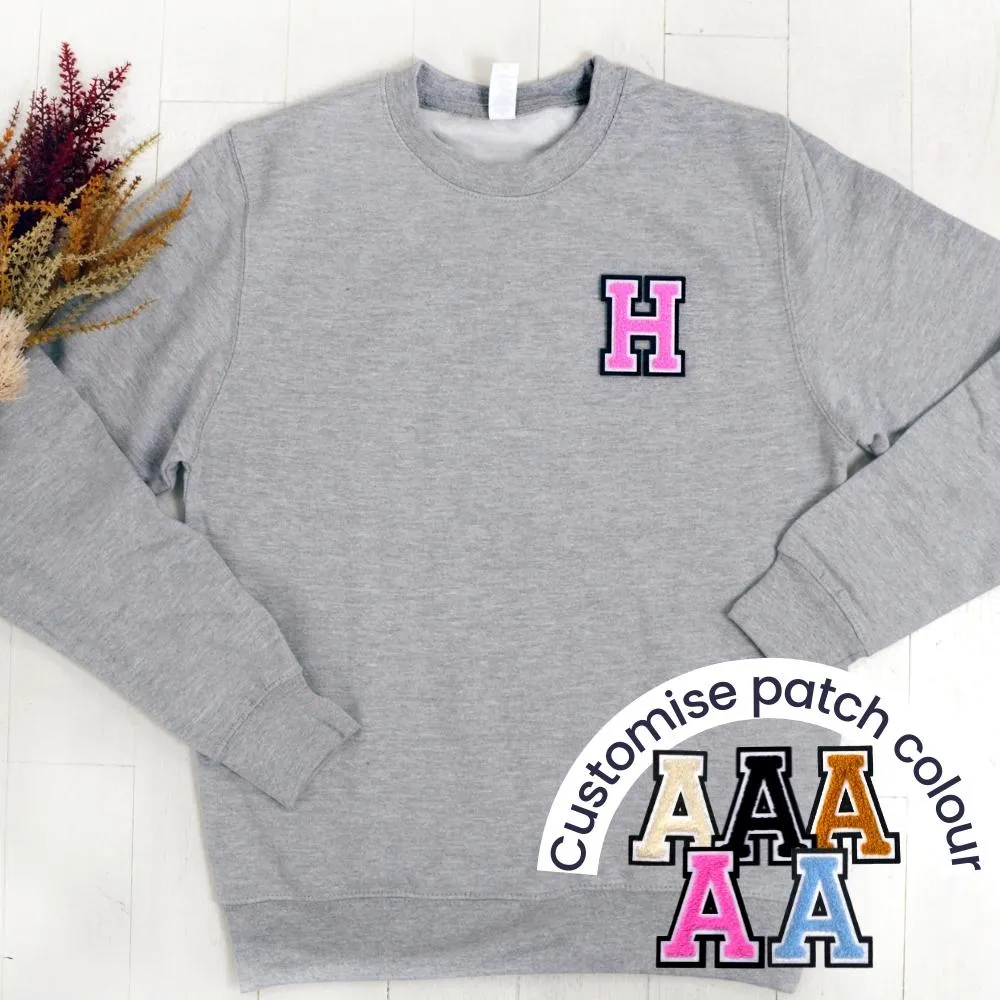 Patch 22 Adults Heather Grey Initial Sweatshirt postpartum clothes sale