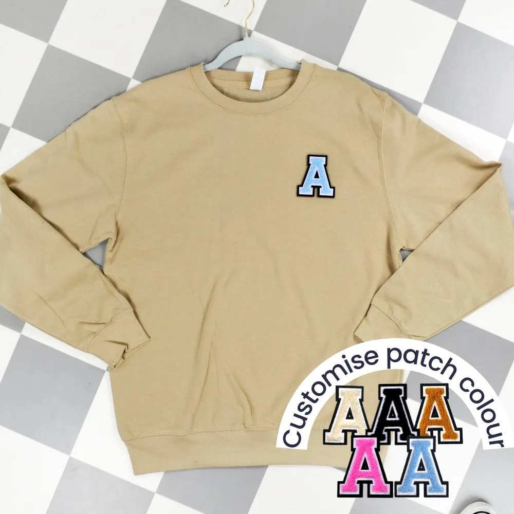 Patch 22 Adults Sand Initial Sweatshirt