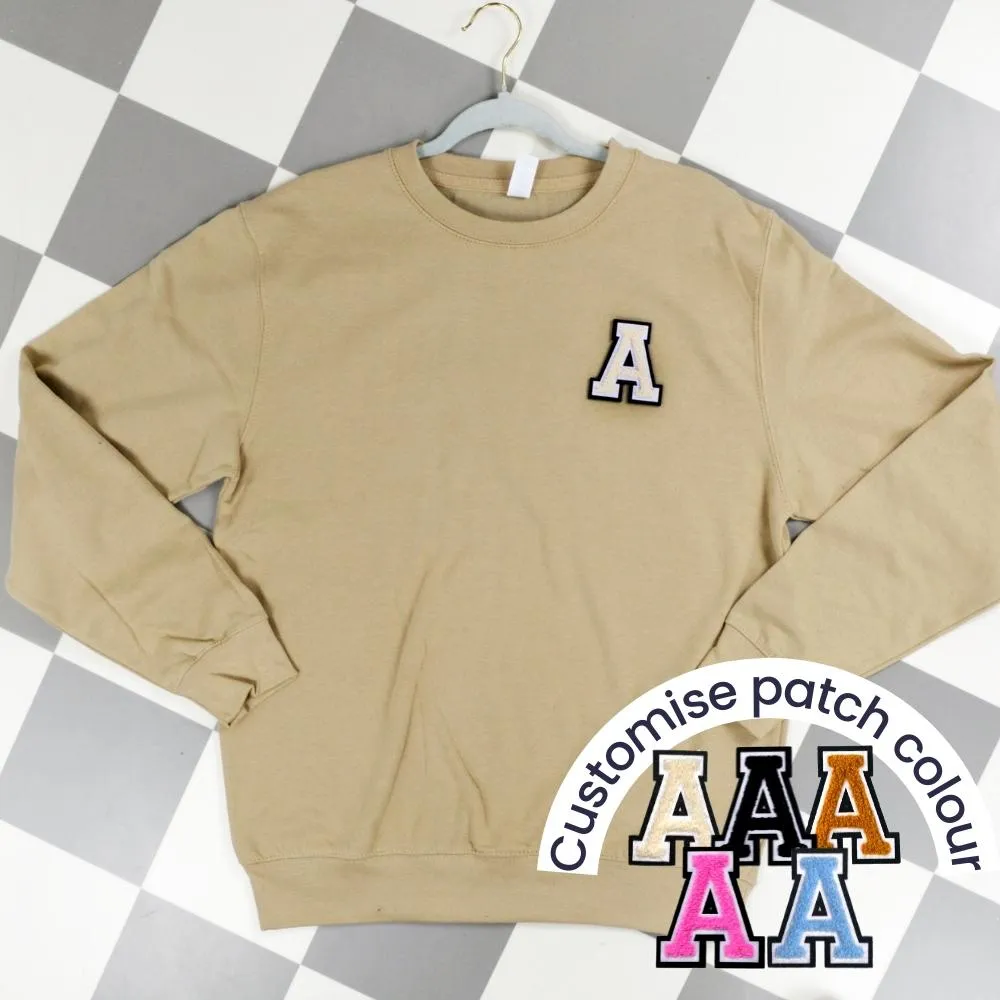 Patch 22 Adults Sand Initial Sweatshirt