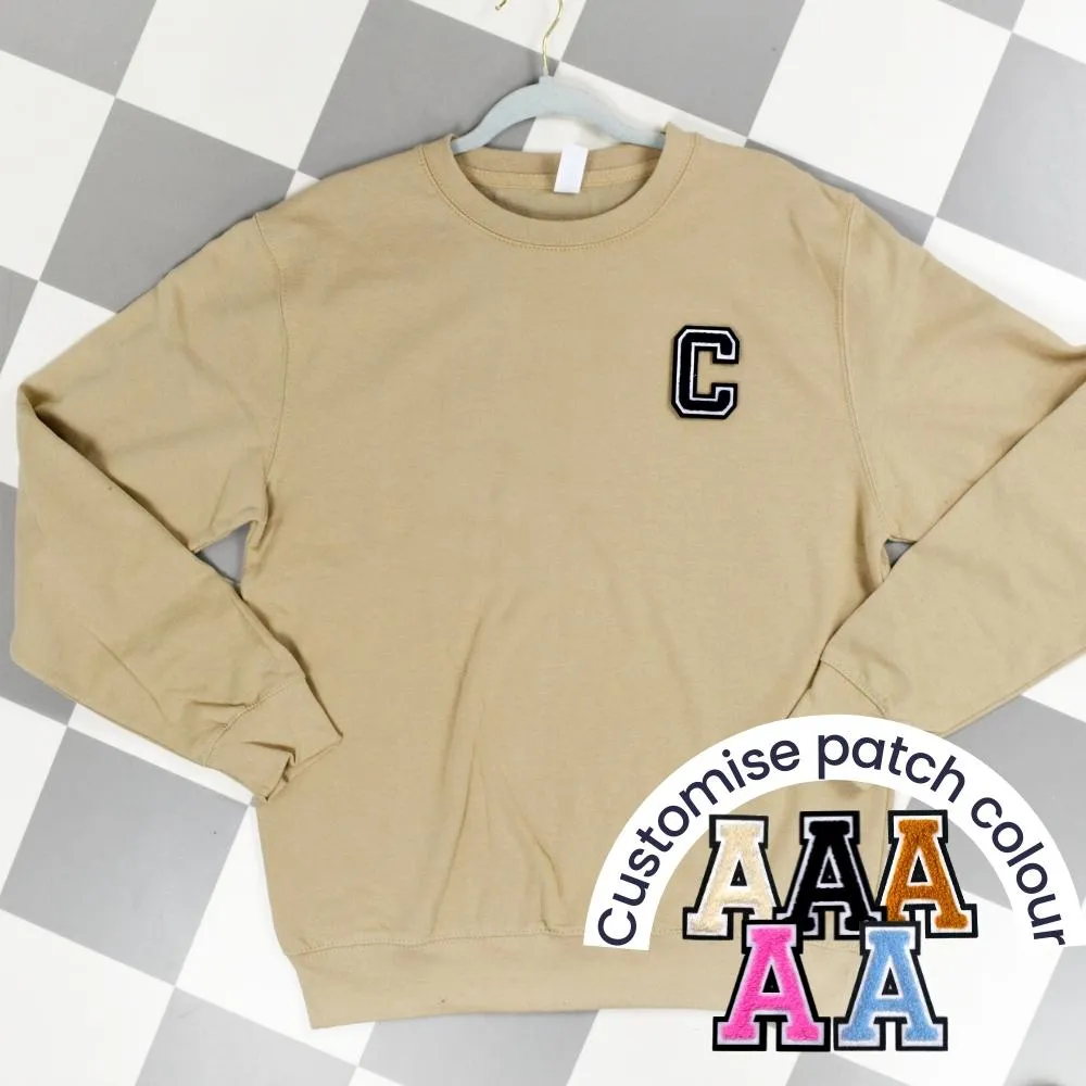 Patch 22 Adults Sand Initial Sweatshirt