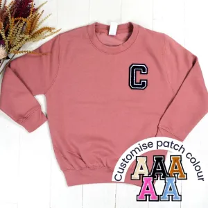 Patch 22 Kids Dusty Pink Initial Sweatshirt girls skirts clearance