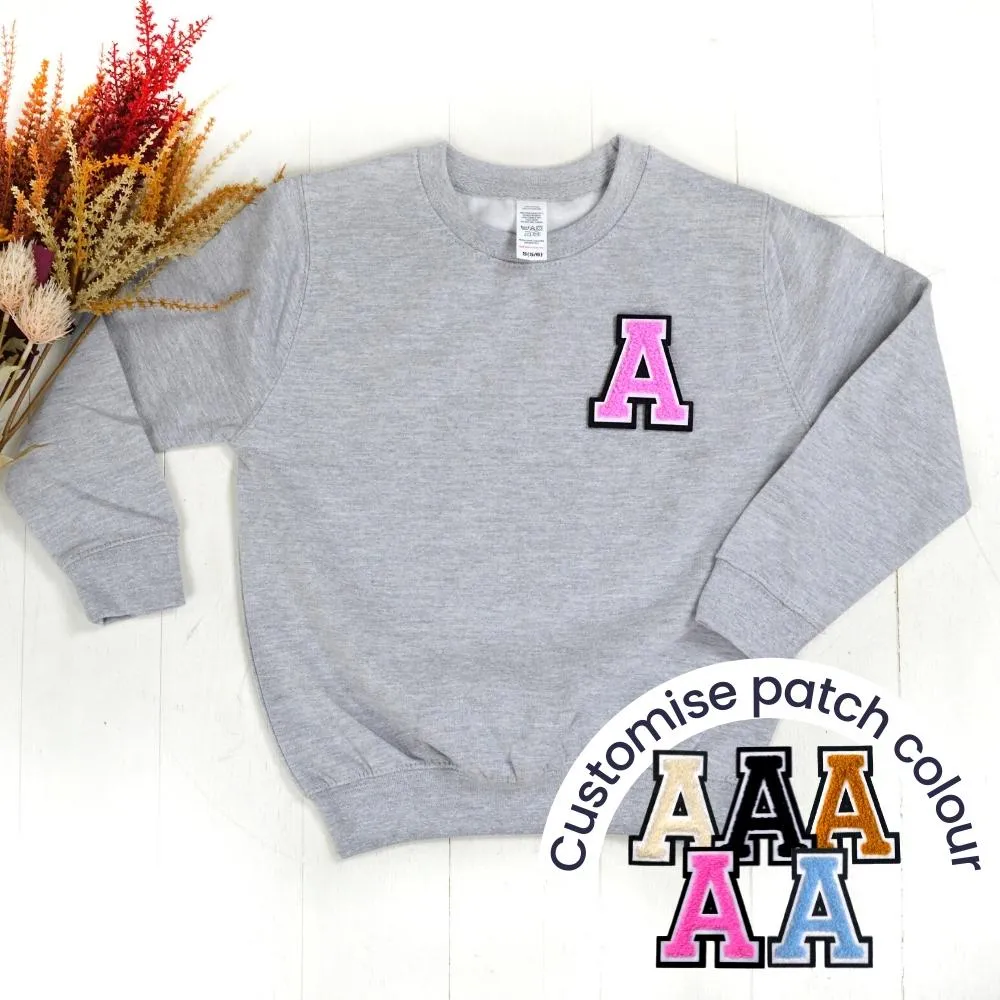 Patch 22 Kids Heather Grey Initial Sweatshirt girls skirts clearance