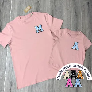 Patch 22 Matching Initial T-Shirts- Petal Rose maternity dresses promo