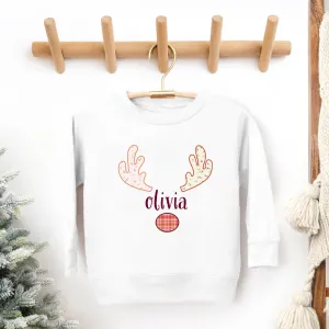 Patchwork Floral Reindeer Kids Sweatshirt discount girls tops