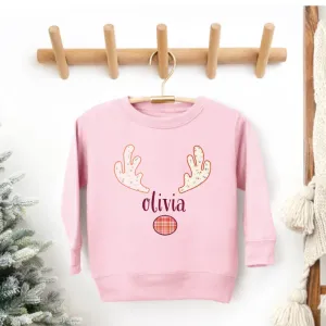 Patchwork Floral Reindeer Kids Sweatshirt discount girls tops