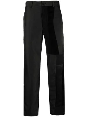 Patchwork Straight-Leg Trousers Bottoms outlet online