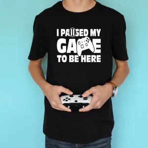 Paused My Game To Be Here Black T-Shirt girls jeans best deals