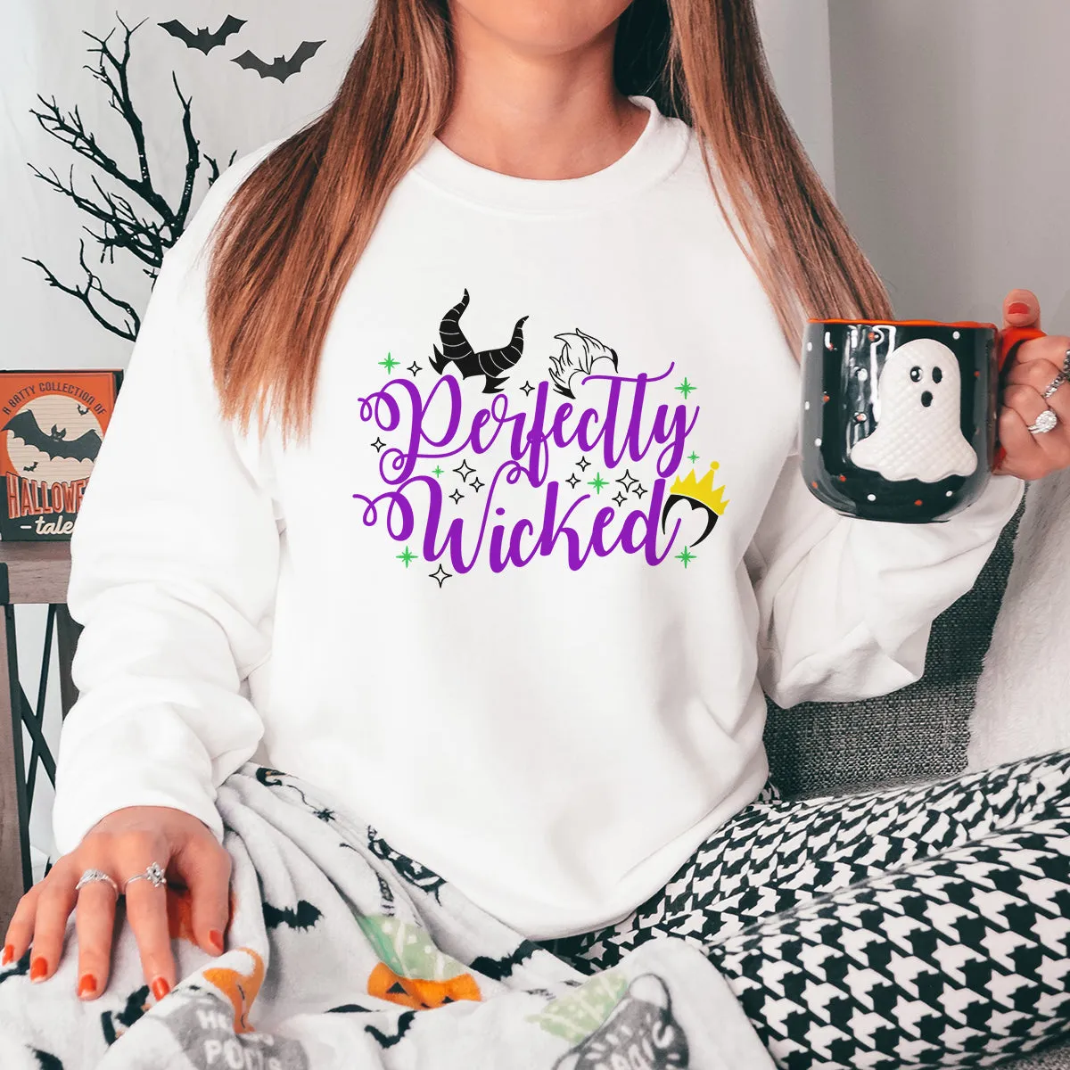 Perfectly Wicked Halloween Sweatshirt mum jeans promo