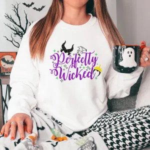 Perfectly Wicked Halloween Sweatshirt mum jeans promo