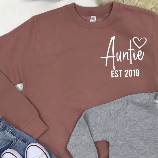 Personalised Auntie and Auntie's Bestie Mini Logo Sweatshirts (MRK X)